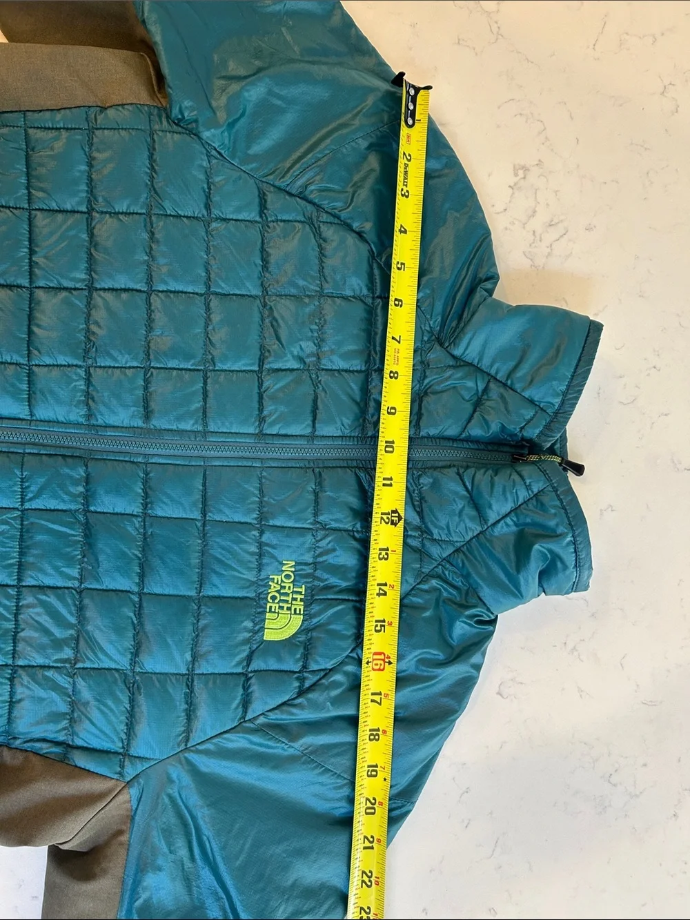 The North Face ThermoBall Hybrid Jacket Men’s Medium Teal Gray Olive Full Zip